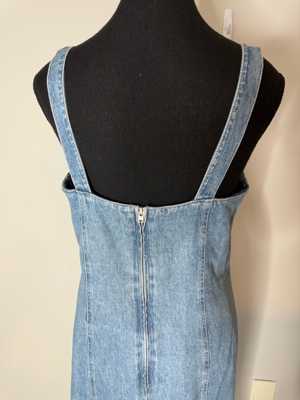 SKETCHES Vintage Sleeveless Denim Maxi Jean Dress Paisley Embellishment Size 12 - Picture 9 of 12